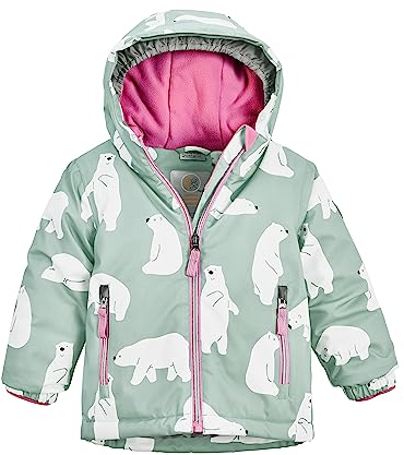 first instinct by killtec unisex Skijacke wasserdicht/Funktionsjacke mit Kapuze und Schneefang FISW 30 MNS SKI JCKT, stahlmint, 110, 39907-000