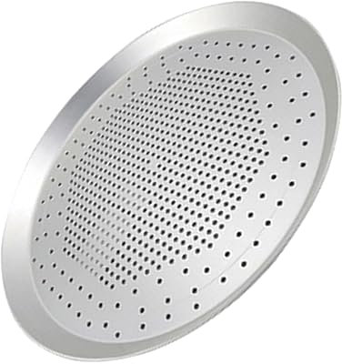 UTHCLO 1pezzi Teglia Per Pizza in Alluminio Perforata Formaggio Teglia Antiaderente Per Pizza in Alluminio Per Forno Resistente Al Calore Per Forno