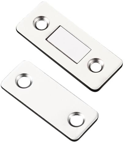 Imán oculto para muebles, 2 pestillos magnéticos para armario, cierre magnético de acero inoxidable, resistente al desgaste, con imán fuerte, cierre magnético fuerte para puerta de armario de cocina