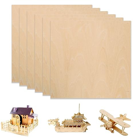 ATOMSTACK A4 Sperrholzplatte, 300 x 300 x 3mm Bastelholzplatten Balsaholzplatten, Dünnes Naturholz für Laserprojekte, Basteln, Hobby, Modellbau und Holzverbrennung (6)