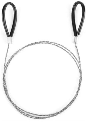 Sierra de alambre, 1/4 piezas de sierra de cable de acero inoxidable, sierra de cuerda de motosierra de bolsillo, motosierra de pip para acampar al aire libre, caza de emergencia de PVC