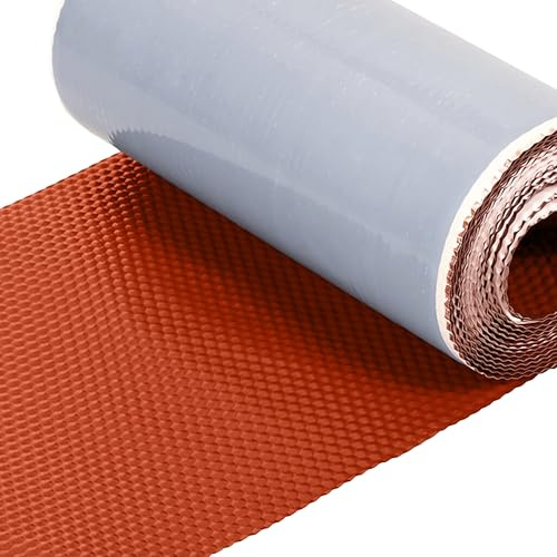 Decket Wandanschlussband Alu EuroTec Fortis AL 300, Ziegelrot | Kaminanschluss 300 mm x 5 m; Dach-/Kamin-Anschlussband; Selbstklebend; Formbar & witterungsbeständig; Aluminium-Dichtband