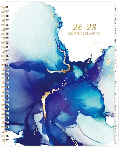 Monthly Planner 2026-2028 - 2 Year Planner 2026-2028, July 2026 - June 2028, 9 × 11, 2 year calendar 26-28 monthly planner with Flexible Cover + Pockets - Waterink