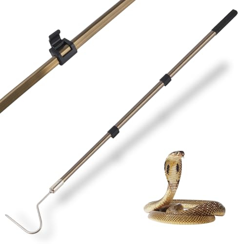 Smarkey Snake Catcher Grabber Hook Handling Tool for Rattlesnake Copperhead Python Catching Control Moving Capture Remove Trapping Feeding
