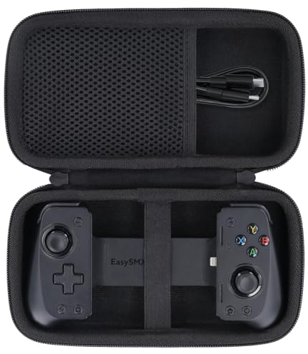 Aenllosi Hard Carrying Case Compatible with EasySMX M05/M10 Type-C Mobile Gaming Controller,Not Including Easysmx M05/M10 Controller(Black,Case Only)
