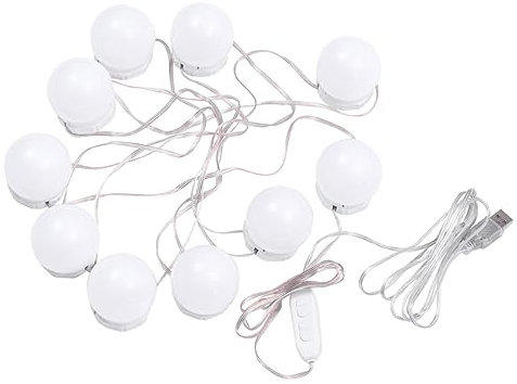 Yardenfun Led Spiegellicht Birnen Usb Dimmbar Farbmodi Einstellbare Helligkeit Beleuchtung Für Kosmetikspiegel Und Schminktisch Einfache Montage Ohne Bohren