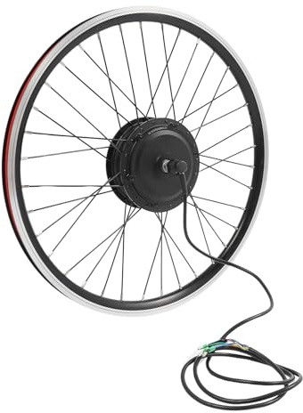 24 Zoll Ebike Vorderrad Umbausatz Kit 36V 500W E-Bike Conversion Kit mit Display, Electric Bicycle Umbausatz, Es ist kompatibel mit universellen Scheibenbremsen & V-förmigen Bremsen (24'' Vorderrad)