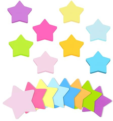 240 Blatt Farbige Haftnotizen Klebezettel 7 x 7 cm Sticky Notes Selbstklebende Notizzettel Pentagramm Haftnotizzettel Set für Büro Zuhause Schule Sitzung