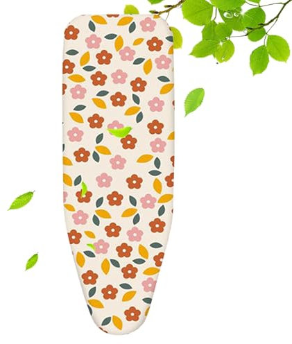 Housse Table À Repasser En Coton,90x30cm 100x34cm 110x34cm 120x38cm Housse Pour Table À Repasser Serrage Par Cordon Housse De Planche À Repasser Maisons(Orange,90x30cm)