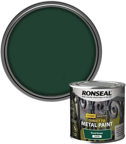 DUAYRA Metal Paint | Anti Rust Water Based | Quick Drying Formula | Long Lasting Finish | Metal Surface Paints | No Primer Needed | Tough, Durable & Weather Resistant | (Rural Green Satin, 750ml)