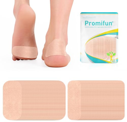 Promifun Moleskin Blasenpflaster - 96 Stück (24 normale + 24 breite) vorgeschnittene Blasenbandagen, Blasenpflaster und Reibungsschutz für Füße, Zehen, Fersen, Finger