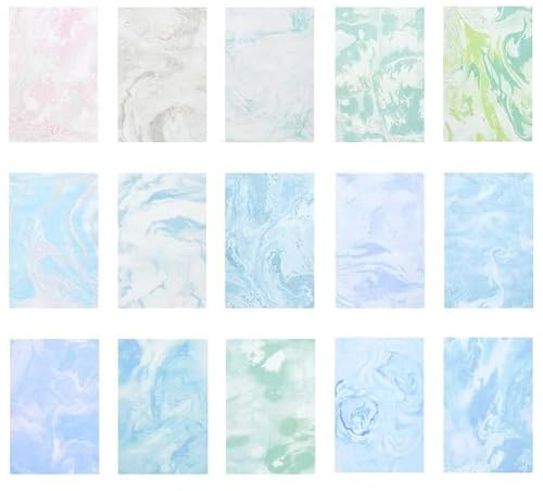 PLIGREAT 180 hojas de papel para álbum de recortes de color verde azulado, juego surtido, papel para manualidades hecho a mano, para proyectos de arte, álbumes de recortes, tarjetas, adornos de diario