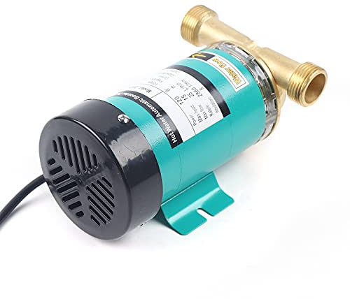 Water Pressure Booster Pump 120W Automatic Water Booster Pump 2860R/Min Low Noise Hot and Cold Water Pressure Booster for Home Garden Shower Irrigation Washing Machine