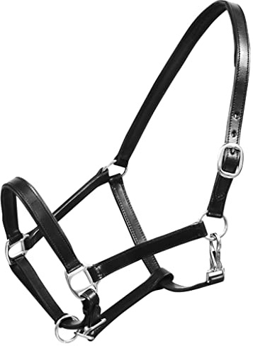 Genérico Ronzal/Cabestro de Cuero Negro Ajustable para Caballo (Estándar),Deportes,Actividades al Aire Libre,Equitación,Arreos para Caballos,Cabestros para caballos-90891
