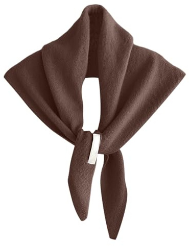 Musselin Dreieckstuch Damen Braun Elegant Weiches Halstuch/Schal Bandana Casual Dreiecksschal Kopftuch Kuschelschal Kuschelig Dreieckstücher Schaltuch Halstücher Einfarbig Mode Strickschal Schwarz Rot