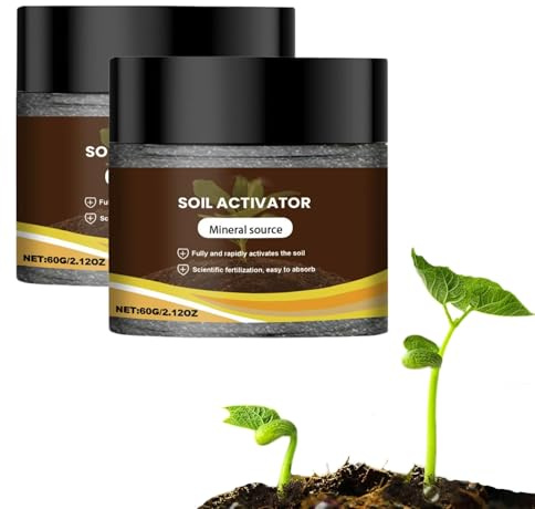 Soil Activator for Plants, Organic Water-Soluble Soil Pro Activator - Soil Conditioner for Root Growth, Loosening Compacted Soil & Boosting Plant Health (2PCS x 120g)