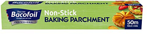 Deli Supplies 1 x Roll of Baco Baking Parchment Paper 50M x 45cm Great Value Professional Catering Kitchen.