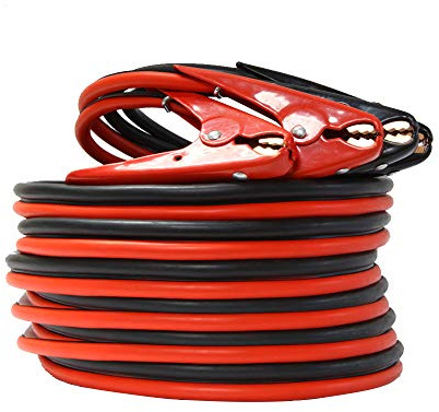 A ABIGAIL Heavy Duty Jumper Cables, Booster Cables 1 Gauge 800A 25 Ft Booster Jump Start Automotive Jumper Cables Kit for Car, SUV, and Trucks with Professional Clamps and Carrying Bag