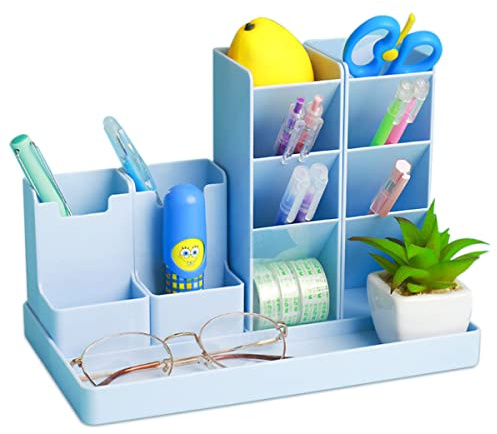 CINGHIA Stiftehalter Schreibtisch Kinder,Stiftebox Schreibtisch Organizer Kinder,Stifte Organizer,5 Stück Frei Kombinierbarer Stiftebox aus Plastik für Stifte Büro Zuhause Schule