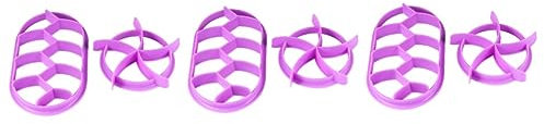 BESTonZON 6 Pièces 1 Outils Conque Coupe Conque Pochoirs pour Timbres pour Croissant Moules Gommeux Pochoir Machine à Pain Coupe Pate Petit Pain à L'ananas Ménage Violet