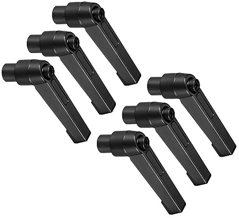 CoCud 6Stk Klemmhebel Griffe M6 Innengewinde 46mm Schwarz für Drehmaschinen | Hebel Einstellbar Schnellspanner Verriegelung Drehend Knöpfe