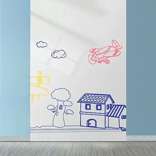 Whiteboard Paper Sticker DIY Self-Adhesive Dry Erase Paper Film Chalkboard Wallpaper for Home Office School Memo,120x240