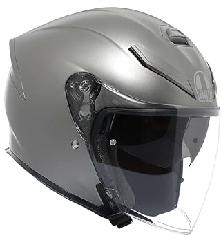 AGV - K5 Jet EVO E2206, Motorrad Jet-Helmet, Unisex, Matt Luna Grey, L