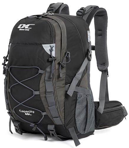DCmount Zaino Trekking 40 Litri Multifunzione da Viaggio Impermeabile per Campeggio Sportivo, Alpinismo, Escursioni - Donna e Uomo - Con Copri Zaino per Pioggia