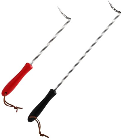 2 Pezzi Gancio per Carne, Ganci per Girarrosto per Cibo Barbecue Flipper per Alimenti in Acciaio Inox Gancio per Carne per Barbecue Gancio per Carne per Barbecue Grigliate Accessori da Cucina