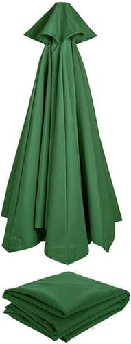 Toldo De Recambio De Sombrilla (3m) Toldo De Repuesto Sombrilla para, Cubierta De Sombrilla De Tela De Repuesto, para Jardín, Patio, Piscina, Terrazas, Sombrilla En Voladizo (Verde oscuro, 3m/8-ribs)