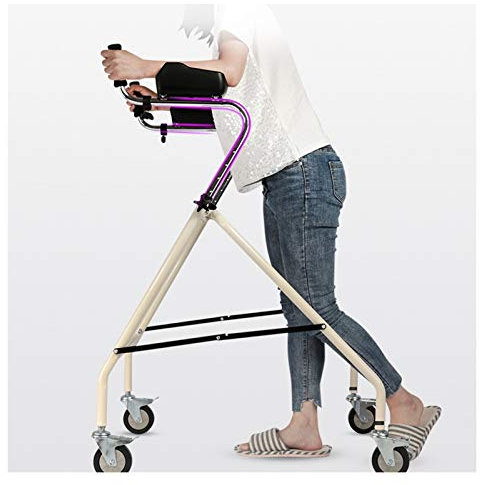 WDWDW Gehgestell mit Vier Rädern, Training der unteren Gliedmaßen, Rehabilitation, Gehhilfen für ältere Menschen mit eingeschränkter Mobilität, behinderte Senioren, Männer, Frauen