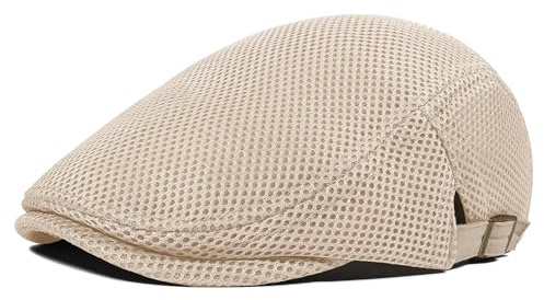 PivotWing Schiebermütze Herren Leicht Atmungsaktiv Flatcap Weich Netzgewebe Sommermütze