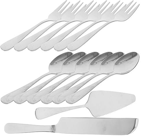Alipis Coupe Gâteau Fourchettes Et Cuillères Pour Gâteaux Mousse Pizza Quiche Facile à Nettoyer