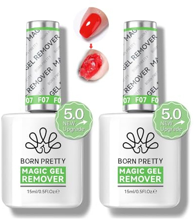 Born Pretty Smalto semi-permanente per unghie, 2 pezzi, gel per unghie, rimozione magica, sgrassante professionale, non danneggia le unghie