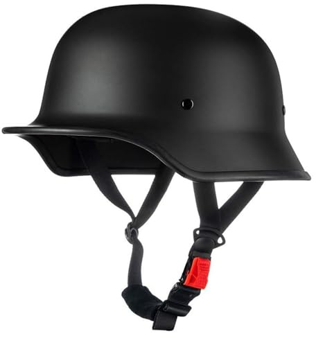 German Style Motorcycle Helmet, Adult Men Women Retro Half Face Helmets, Open-Face Motorbike Helmet, Adjustable Quick Release Buckle, For Scooter Moped Cruiser Chopper Motorbike(XL)