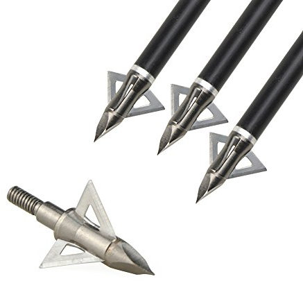 SHARROW 6pcs Jagdspitzen Pfeilspitze 100 Grains Broadheads für Bogen Armbrust Carbonpfeile Pfeil und Bogen