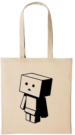 Huuraa Baumwollbeutel Danbo Karton Roboter Geschenk Einkaufstasche Natural 10 Liter Baumwolle Danbo Karton Roboter Accessoire