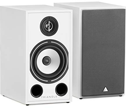 Triangle - Enceinte Bibliothèque Hi-FI BOREA BR03 - Puissance Admissible 100W - Rendement 90 DB/W/m – Polyvalente Musique et Home-Cinéma - 206 x 380 x 314 mm - Blanc (Paire)