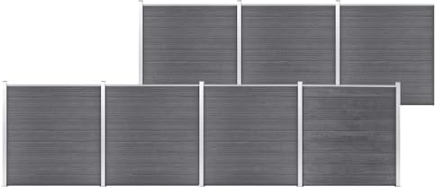 vidaXL Gartenzaun WPC 1218x186 cm Grau