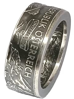 Münzring Österreich 10 Euro 2010 Kaiser Karl im Untersberg Silber 925er | Ring Größe 56 bis 74