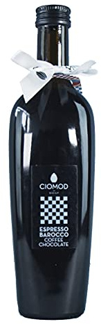 Ciomod | Liquore al cioccolato di Modica | 500 ml | 17% vol | Delizioso, ricco e denso | Creato da artigiani liquoristi a Modica, Sicilia | (Espresso Barocco)