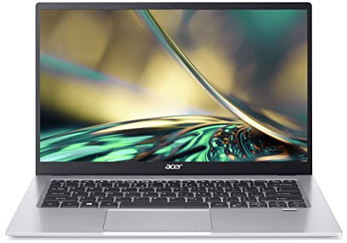 acer Swift 1 (SF114-34-P3WR) Ultrabook/Laptop, 14 FHD Display, Intel Pentium N6000, UHD Graphics, Windows 11, QWERTZ Tastatur beleuchtet, Silber, 8 GB RAM, 256 GB SSD