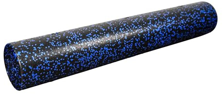 NEXO Fitness High-Density Round Foam Roller for Muscle Soreness Recovery, Exercise, Massage - 18, 24, 36 Blue Fleck (36 Inch)