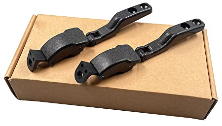 HUYILUN0104 2 PCS Black Glass Rear Window Latch Hinge Compatible with Nissan Navara D21 D22 Pickup Frontier 1987-1995