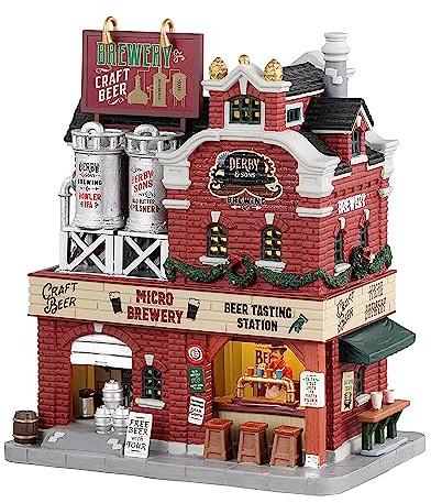Lemax 35034 Caddington Village Lighted Building: Derby & Sons Brewing Co.