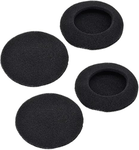 repairy 4X Ersatz-Ohrpolster Universal Schwarz für Kopfhörer Headset (75mm)