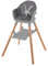 Clair de Lune Trona convertible 6 en 1 Eat & Play para 4 meses a 6 años (gris y natural)