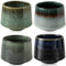 GOMETY Lot de 4 Tasses à Expresso, 220 ml Tasses à Cappuccino Expresso, Petites Tasse a Cafe Expresso, Tasse à thé Japonaise, Ensemble de Tasses à thé en céramique pour Femme Homme Meilleure Amie
