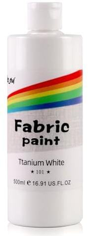 Colorful 500ml Fabric Paint-Ttanium White