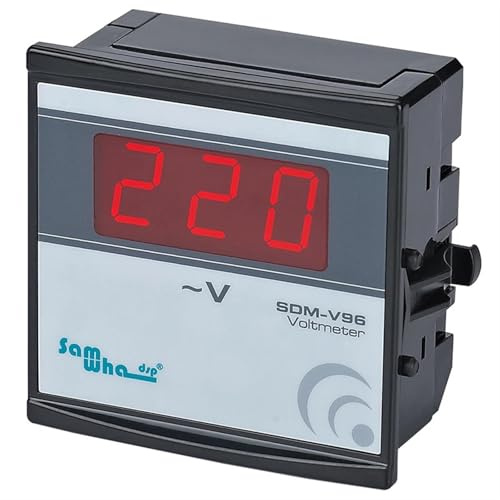 JMORCO Voltmetro Digitale SDM-V, misuratore da Pannello LED Compatto e Sottile(48X48MM_220-240V)